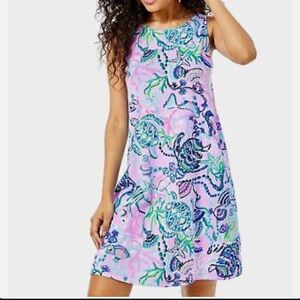 Lilly Pulitzer Kristen Dress Lilac Freesia Mermaid For You Sleeveless M Vacation